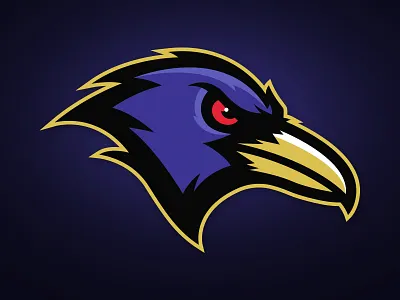 Baltimore Ravens Concept Logo baltimore brand concept football identity logo nfl ravens rebrand sports