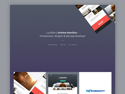 New portfolio website designer flat lucidlive portfolio ui ux