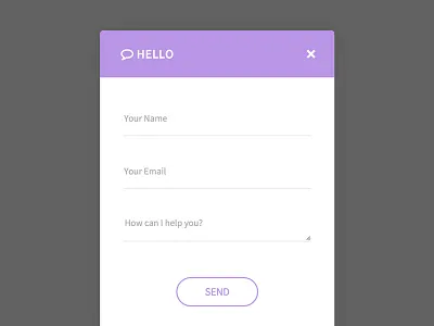 Simple Modal Form contact form input modal popup