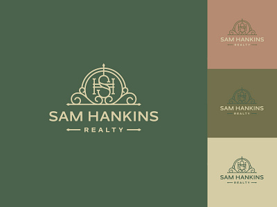 Sam Hankins Realty Logo branding identity logo monogram real estate realty