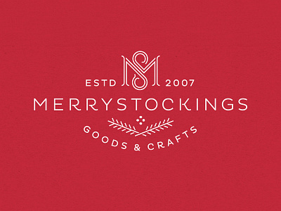 Merry Stockings christmas monogram