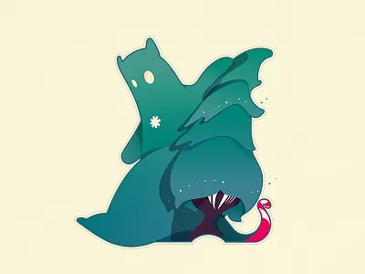 The Christmas Reveal candy cane christmas christmas tree creature critter hidden monster pine tree reveal tree