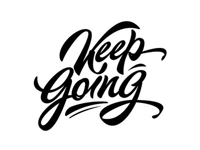 vector Keep going art hand lettering logo print sketch type