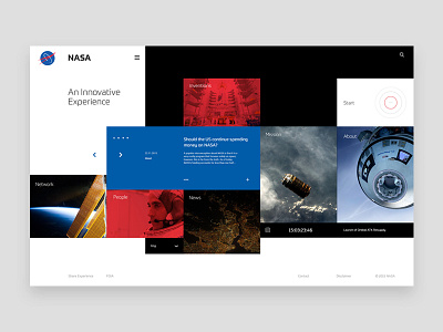 NASA Experience Concept concept microsite nasa research space tile vr