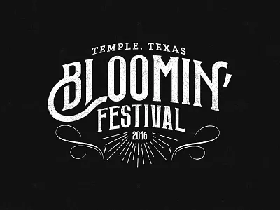 Bloomin' Festival Logo Concept (Mark II) festival temple texas