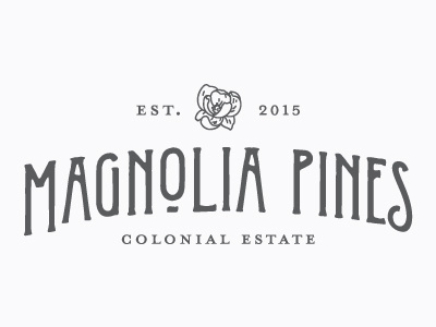 Magnolia Pines branding logo magnolia