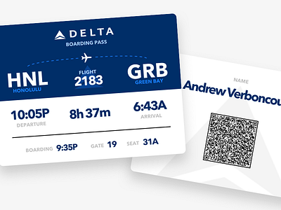 024 - Boarding Pass airline boarding pass daily ui dailyui