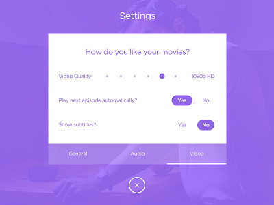 Shot 062 - Settings audio clean design interface menu minimal quality simple typography ui user video