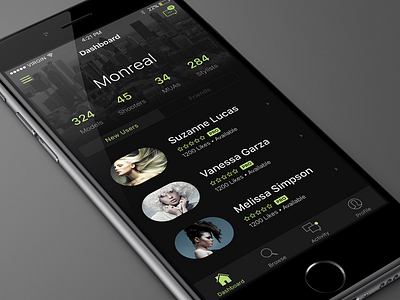 Pro Photo Shoot app app application black dashboard ios mobile ui ux