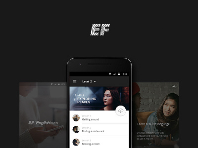 Englishtown app interface mobile product ui ux