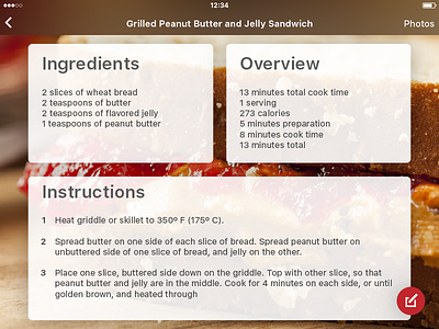 DailyUI #040 Recipe 040 dailyui recipe