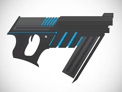 Futuristic Gun fun gun illustration