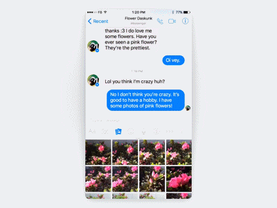 Photo Share Interaction android animation app facebook interaction ios ixd messenger photos prototype ui ux