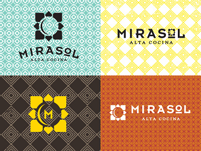 Mirasol Logo branding design icon logo logo system patterns plate sun sunflower