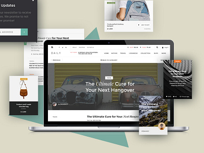 Daily Ui Kit blog corporate kit magazine simple ui uikit ux web webdesign