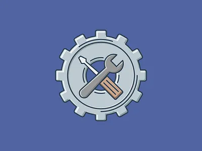 Repair and maintenance day2icon flat flat icon gear illustration illustrator line art maintenance outline repair vector