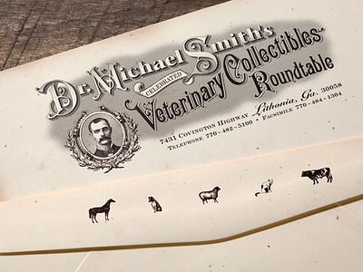 Vintage ID & Stationery atlanta brand cat cow dog engraving horse sheep stationery type typography vintage