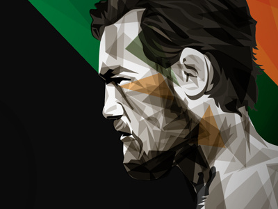 UFC fighter Mcgregor for BT Sport bt sport fighter geometric illustration mcgregor ufc vector