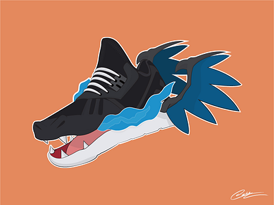 Sneakermon: Mega Charizard x Adidas Tubular adidas charizard cooke dribbble mega sneakermon: tubular vincent x