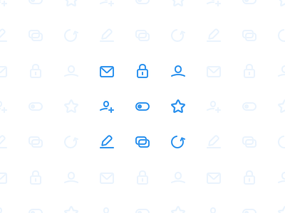 Icons app edit envelope icons lock mail password reload slave star switch user