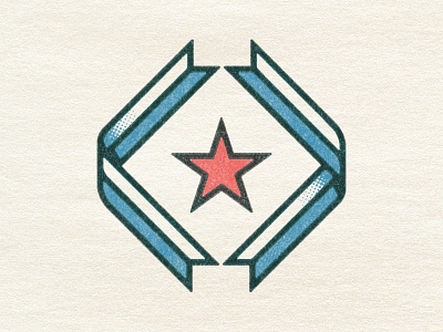 < ☆ > banner flag logo minimal star vintage