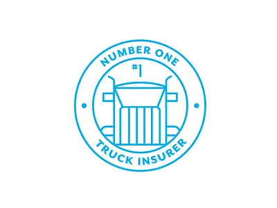 Number 1 Truck Insurer Icon number one progressive seal semi trailer truck semi truck truck