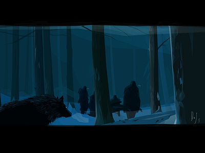 Bran's journey concepts environment game of thrones illustration