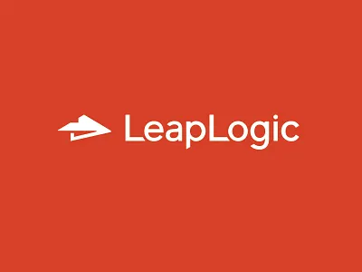 Leap Logic Rebrand brand logo paper airplane plane rebrand type web