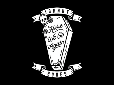 Bones. apparel handdrawn lettering script skeleton skull vector