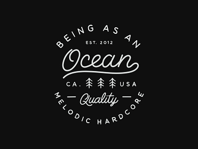 Being As An Ocean badge emblem hand drawn hand lettering lettering type typography vintage