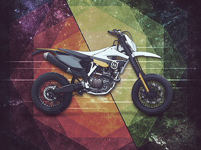 Motolinear #9 - Husqvarna FS501 custom design hooligan husqvarna illustration modern moto motorcycle motorcycles photoshop supermoto