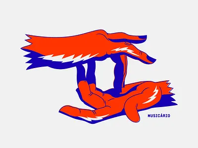 Oogie, oogie, oogie blue hand hands orange power relâmpago rocket thunderbolt