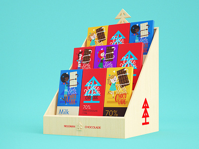 Neleman's Chocolade bar characters chocolate cute illustration