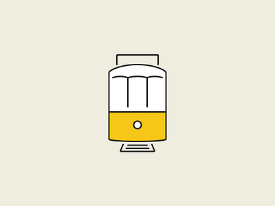 Tram 28 icon lineart lisbon minimal portugal tram tram28