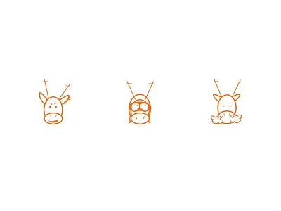 Reindeer Personalities character christmas freelancer graphic design illustration montreal