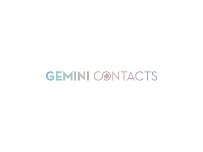 GEMINI color contact eye gradient lenses logo luxury negative space simple sophistication