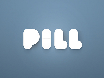 Pill clean creative logo modern pill rounded shadow simple