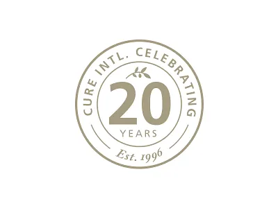 20th Anniversary Seal caslon cure frutiger monochrome seal