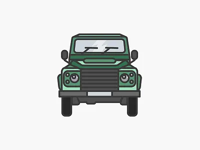 Land Rover Defender car icon line mthw mthwdesign suv truck vector