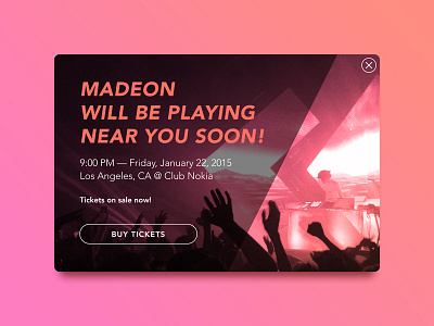 Daily UI — 016 Pop Up 016 dailyui interface madeon pop up ui ux