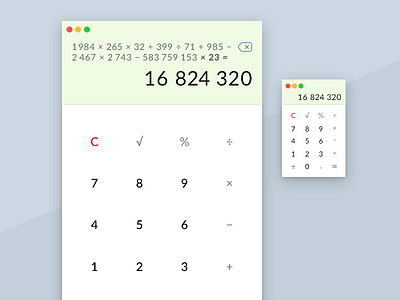 Daily UI challenge #004 — Calculator app calc calculator card challenge daily dailyui ui