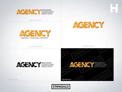 Agency - Vector Logo template advertising agency brand branding brandmark bright clean logo stronghold