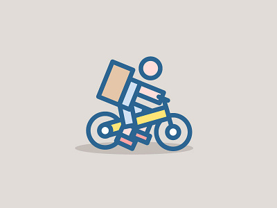 Bike delivery bag bike biker delivery icon peliqan transport vector