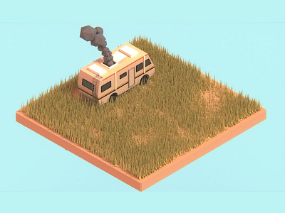 Breaking Bad 3d breaking bad isometric low poly methlab modeling rv tvshow