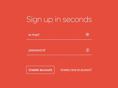 Signup 001 daily flat form interface minimal signup simple ui