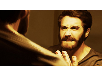 Enemy dark enemy illustration jake gyllenhaal movie