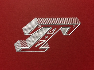 Typofonderie monogram monogram print silver stamping typofonderie