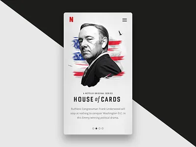 dailyUI #025 - TV App 025 app daily dailyui frank underwood house of cards netflix tv ui ux