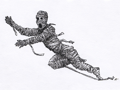 Clumsy Mummy ink micron mummy trip