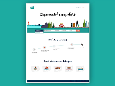 Entirely illustrated webpage illustration proposal ui